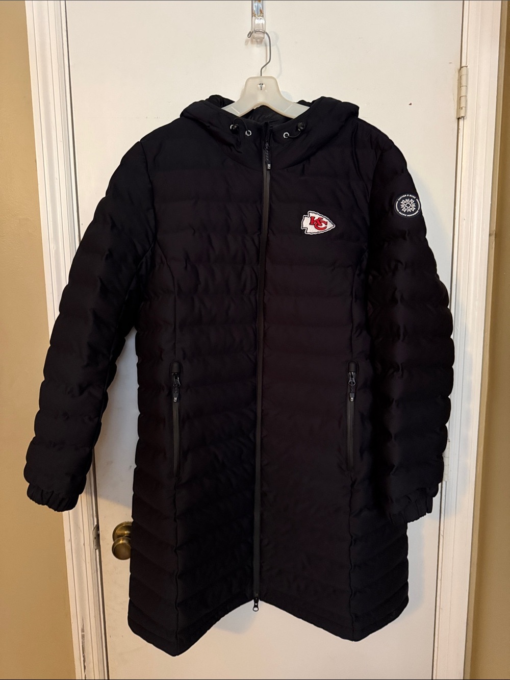 Cutter & Buck Brand Kansas City Chiefs Black Jacket with Team Patch